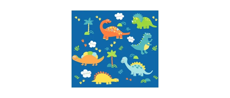 Colorful dinosaurs 色彩斑斓的恐龙插画